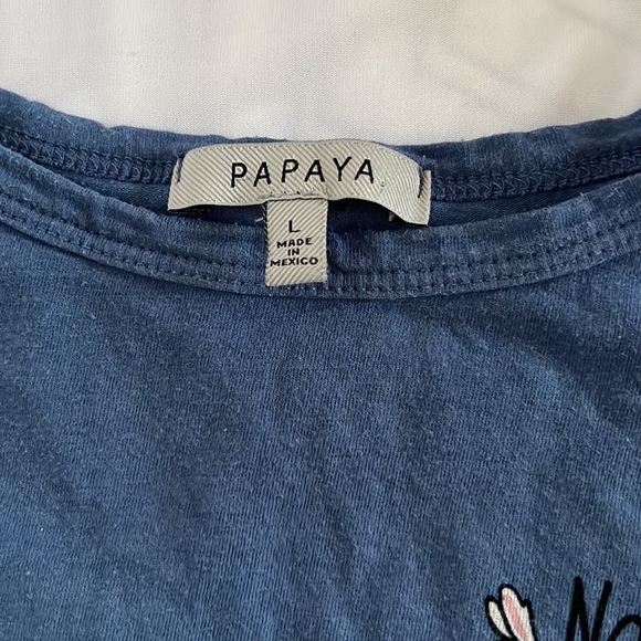 “No Problama” Llama detail, L (childrens) Papaya t shirt, cropped - Picture 3 of 4
